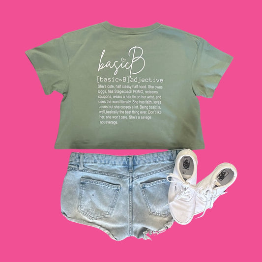 The Definition Crop Tee -Sage