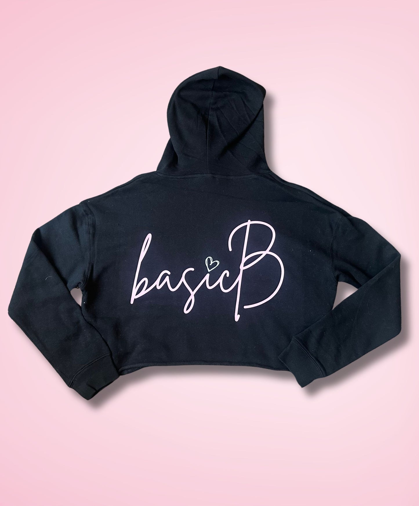 Basic B Crop Hoodie Black - LIMITED EDITION